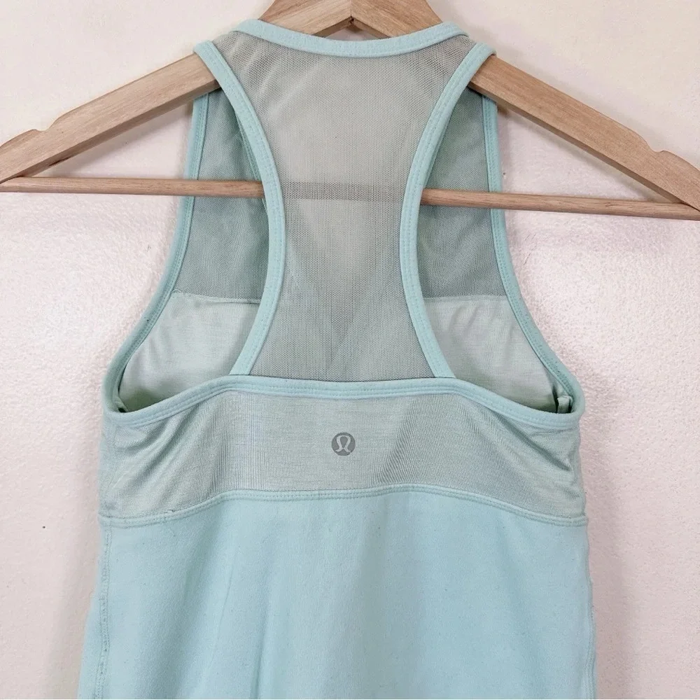 Lululemon Deep V Tank Padded Mint Color Athletic Tank Top